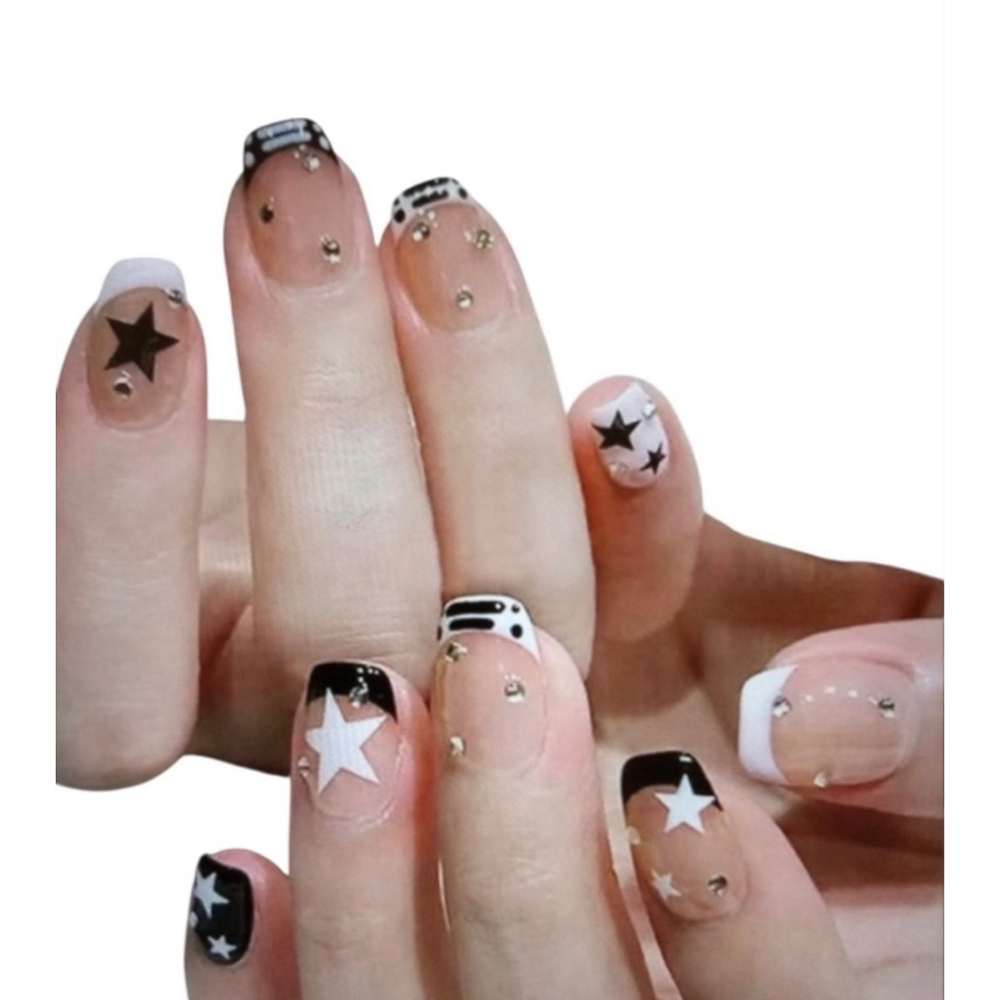 French Tip Press On Nails, NIB